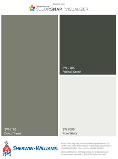 the color scheme for sherylin williams's gray and white paint palettes