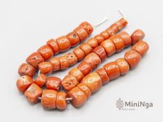 Antique Mediterranean red Coral Beads Strand - Berber coral beads from Morocco - True Ethnic Beads ✓ made of natural undyed coral ✓ weight : 83 grams ✓ # beads : 44 ✓ length : 35 cm ✓ bead diameter between 6 and 13 mm I offer this strand of 44 antique coral beads from Morocco.  The color is orange-red. The beads have been worn and are in good condition. They are most likely from the Tafilalt Valley in southern Morocco. * * * Shipping  * * * All international shipping is free and TRACKED. The jew Tuareg People, Coral Beads, Silver Cross, Red Coral, Bead Strand, How To Make Beads, Morocco, Gemstone Beads, Etsy Accessories