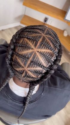 Men’s 2 Braids Hairstyles, Two Braids With Design Men, Male Braided Hairstyles Black, Make Braid Styles, Men Braided Ponytail, Male Freestyle Braids, Braided Mens Hairstyles, Black Boys Braided Hairstyles, Braid Styles For Boys Kids