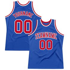 a blue basketball jersey with the name and number on it, that says team name 00