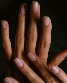 Short Neat Nails, Short Rectangle Nails, Nude Winter Nails Short, Neutral Gel Manicure, Neutral Nails Square, Neutral Short Nails, Short Clean Nails, Nude Short Nails, Nails Inspiration Ballerina