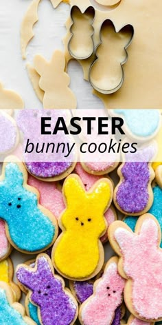 an image of some cookies that are decorated to look like easter bunnies