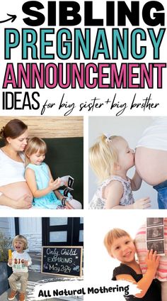 the cover of sibling pregnancy announcement