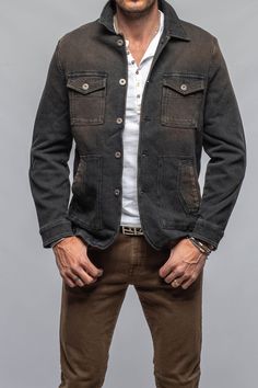 Chase II Jean Jacket In Desert - AXEL'S Rugged Long Sleeve Sport Coat For Outdoor, Casual Long Sleeve Blazer For Outdoor, Rugged Long Sleeve Winter Outerwear, Rugged Long Sleeve Utility Jacket With Patch Pockets, Rugged Winter Outerwear, Fall Sport Coat With Patch Pockets And Long Sleeves, Long Sleeve Sport Coat With Patch Pockets For Fall, Casual Fall Outdoor Blazer, Rugged Cotton Outerwear For Fall