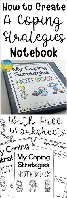 a notebook with the title how to create a coping strategy for children's notebook