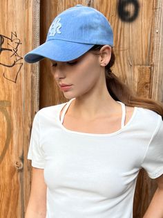 Editor's NotesUrban lifestyle inspired CITYBREEZE’s collection is great for everyday style in trend.- Denim Logo applique baseball cap- Adjustable back strap- Soft wash denim textured- Everyday accented styleMeasurements(in.)One Size:  - Head Girth: 23.6 in. - Cap Height: 6.5 in.- Brim Length 3.1 in.Composition & Care- 100% Cotton- Dry Cleaning only- No IronDesigner- by CITYBREEZE Trendy Everyday Visor Baseball Cap, Trendy Snapback Hat With Curved Visor For Everyday, Denim Blue Baseball Cap For Spring, Trendy Baseball Cap For Baseball Season, Casual Trucker Hat For Baseball Season, Denim Snapback Baseball Cap For Spring, Sporty Streetwear Baseball Cap For Spring, Denim Blue Baseball Cap For Summer, Spring Streetwear Snapback Baseball Cap