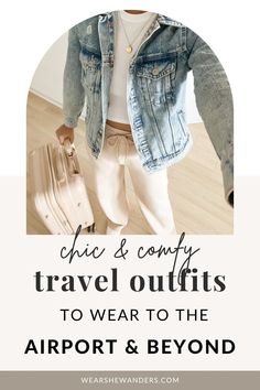 Styling airport outfits is all about balancing comfort and style, so you can feel good and look good. Here are some tips to help you achieve the perfect comfy travel outfit for the airport along with airport outfit ideas. | comfy airport outfit summer travel | comfy airport outfit summer casual | comfy airport outfit aesthetic | comfy airport outfit ideas | airport outfit ideas comfy casual | airport outfit ideas women | what to wear on an airplane summer | what to wear to the airport comfy Airline Outfits Travel, Travel Outfit Cold To Hot Weather, Comfy Airport Outfit Summer Casual, Outfit For The Airport, Comfy Airport Outfit Summer, Outfit Ideas Comfy Casual, Airport Outfit Aesthetic, Travel Outfit Plane Summer, Travel Light Outfits