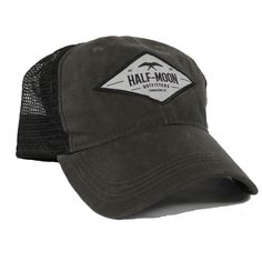 The Half-Moon Outfitters Diamond Bird Waxed Cotton Hat is perfect for those soggy autumn mornings or early spring hikes, but still has the classic Legacy fit you know and love. Infused with a light wax to hold off the elements, this cap is sure to be a necessity on your next outdoor adventure. Genuine 100% waxed cotton Unstructured low profile fit Supersoft™ mesh on trucker versions Adjustable fabric strap with antique brass slide buckle Spring Hiking, Autumn Morning, Moon Collection, Fabric Strap, Cotton Hat, Dark Tan, Early Spring, Charcoal Color, Waxed Cotton