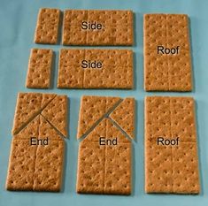 crackers cut into squares and placed on top of each other