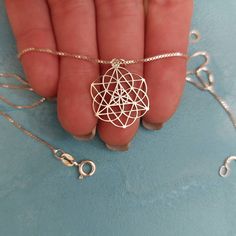 Seed Of Life - Merkaba Necklace - Kabbalah - Star Of David - Flower Of Life - Magen David -Solomon Star - Gift - 925 Silver - 14k Solid Gold . . . . . . . . . . . . . . . . . . . . . . . . . . . . . . . . . . . . . . . . . . . . . . . . . . . . . . . . . . . . . . Looking for a thoughtful gift for your loved one?  You will love this high quality Seed Of Life Merkaba necklace  This is a perfect gift for your girlfriend or wife.  This lovely Solomon Kabbalah necklace is made to order.  All necklac Merkaba Necklace, Mandala Boho, Life Jewelry, Seed Of Life, Silver Jewelry Design, Star Gift, Gifts For Your Girlfriend, Gold Price, Star Of David