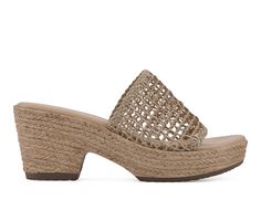 Woven Textile or PU upper, Slip on entry,3\ wedge heel, Round open toe, Cushioned insole, Synthetic outsole, Lightweight platform heel | Women's Cliffs by White Mountain Biankka Wedge Sandals in Light Taupe Size 9.5 Cushioned Medium Width Wedge Heel Sandals, Vacation Stacked Wedge Heels, Synthetic Open Toe Wedge Sandals With Heel Loop, Wedge Heel Sandals With Cushioned Footbed, Open Toe Synthetic Wedge Sandals With Heel Loop, Open Toe Wedge Sandals With Arch Support, Open Toe Straw Platform Heels, Straw Open Toe Platform Heels, Straw Platform Slip-on Sandals