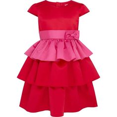 The luxurious Ruby Satin Girls Party Dress in red and pink with a feature frill satin detail and pretty bow belt is perfect for parties, Christmas, the Holiday season, and special occasions. An original British classic, designed exclusively by Holly Hastie, perfect for every occasion and celebration. Fully lined in silky fabric for extra comfort. | Holly Hastie | Ruby Frill Satin Girls Party Dress, | Silk (Red & Pink, Size 7-8Y) | Maisonette collects the best children’s products from around the Red Frocks For Kids, Red Childs Dress, Strawberry Shortcake Kids Clothes, Kids Holiday Outfits, Playful Pink Satin Bow, Bright Childrens Dress, Exclusive Dress, Girls Party Dress, Girls Party