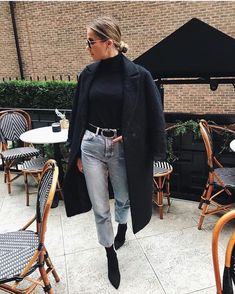 𝐏𝐈𝐍|﹫𝓈𝓉𝑒𝓇𝓇𝑒_ ♕ Fall Fashion Coats, Outfit Chic, Winter Chic, Fashion Mode, Outfit Casual