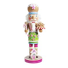 a nutcracker figurine is shown on a white background