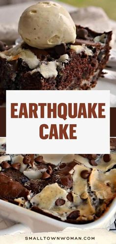 Earthquake Cake Recipe, Chocolate Cake With Coconut, Cake With Pecans, Easy Chocolate Dessert, Cake Portions, Chocolate Cobbler, Cake With Coconut