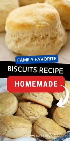 biscuits recipe for homemade with text overlay