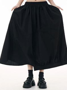 SIZE waist:64-102cm hip:200cm length:78/84cm Note: 1 inch = 2.54 cm, 1 cm = 0.39 inch Measurement by hands allow 2-3cm errors which is normal Black Patchwork Cotton Skirt, Black Cotton Patchwork Skirt, Black Cotton Maxi Skirt With Elastic Waistband, Black Voluminous Skirt With Elastic Waistband, Black Voluminous Cotton Maxi Skirt, Black Cotton Maxi Skirt Relaxed Fit, Black Cotton Pleated Maxi Skirt, Baggy Black Cotton Skirt, High-waist Black Gathered Maxi Skirt