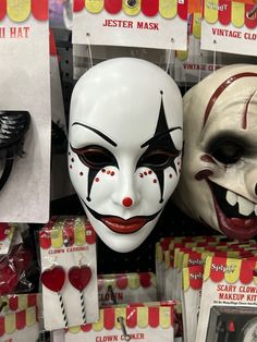 the masks are for sale at the carnival