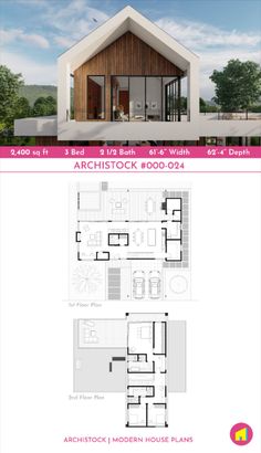 an architectural plan for a modern house