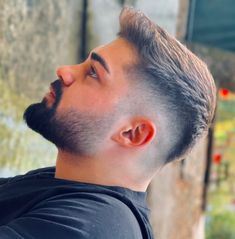 Mens Fade Haircut With Beard, Hair And Beard Styles Haircuts Men's Cuts, Short Hairstyle With Beard, Short Hairstyles For Men With Beards, Faded Beard Styles For Men, Short Mens Haircut With Beard, Fauxhawk Fade Men, Beard Fade Styles, Man Hair Styles