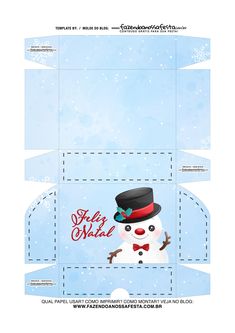 a snowman with a top hat and bow tie is in the pocket of a card