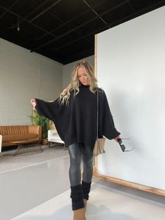 Promise Me Oversized Sweater Black – Chic by Ally B Promise Me, Sweatpants Shorts, Boho Pants, Tunic Sweater, Oversized Sweater, Sweater Black, Cropped Tank Top, Black Sweaters, Dream Closet