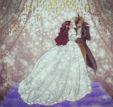 an image of a couple dressed up in wedding attire kissing on the forehead with lights behind them