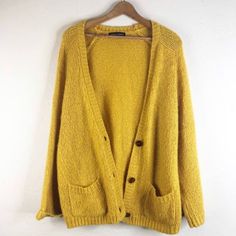 Nwot This Is A Goodie ! Expect Compliments Galore Because Wow What A Piece! Soo Nice! Dress Up Or Down. Wear With Jeans Or Over A Dress. Amazing Bright Yellow Color Was $495 Chest 23” Length 32” Casual V-neck Outerwear One Size, Yellow Casual Cardigan With Pockets, Casual Yellow Cardigan With Pockets, Yellow Casual Sweater, Casual Mustard Winter Outerwear, Yellow Winter Cardigan With Pockets, Casual Yellow Knit Cardigan, One Size Vintage Winter Cardigan, Classic Yellow Winter Cardigan