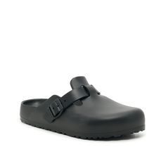 Birkenstock-Boston EVA Clog - Women's Enjoy the comfort and ease of Birkenstocks by adding the Boston EVA clogs to your casual footwear collection. These shoes feature a lightweight material, a no-hands slip-on design, and a classic silhouette. Black Slip-on Clogs With Rubber Heel Cap, Black Low-top Clogs With Rubber Sole, Durable Black Slip-on Clogs, Functional Black Non-slip Clogs, Black Slip-on Clogs With Reinforced Heel, Boston Clogs, Trending Handbags, Keds Style, Michael Kors Fashion