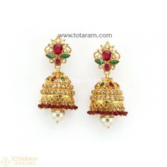 New Arrivals - Latest gold and diamond jewelry collection - Totaram Jewelers Online Diamond Jhumkas