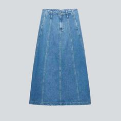 Make a statement this summer with our Nineties-trend long denim skirt from the 2023 Spring-Summer Collection! An iconic combination of contemporary fashion and nostalgic grunge. this mid-waisted skirt is patterned to hug your silhouette. ensuring you look effortlessly chic while feeling relaxed.Key Highlights: Grunge Galore: Inspired by the iconic '90s grunge movement. this skirt exudes an effortlessly cool attitude. Distinctive Seams & Washed Pattern: Expertly crafted seams and wear and tear. c Spring Relaxed Straight Leg Skirt, Casual Summer Maxi Skirt With Frayed Hem, Denim Blue Midi Skirt With Pockets, Summer Denim Midi Skirt, Trendy Long Denim Skirt For Summer, Summer Midi Denim Skirt, Denim Blue Midi Skirt For Summer, Midi Denim Skirt With Pockets, Summer Denim Blue Midi Skirt