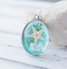 Ocean Necklace Real Starfish Necklace Nautical Necklace | Etsy Turquoise Starfish Ocean-inspired Jewelry, Ocean-inspired Jewelry With Star Charm, Turquoise Ocean-inspired Jewelry With Starfish Charm, Turquoise Necklace With Starfish Charm, Turquoise Ocean-inspired Necklace With Starfish Charm, Ocean-inspired Turquoise Necklace With Starfish Charm, Ocean-inspired Necklaces With Star Charm, Ocean-inspired Star Necklaces For Gifts, Star-shaped Ocean-inspired Necklaces For Beach