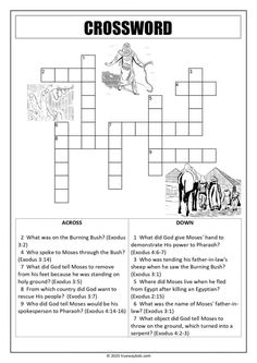 the crossword puzzle is shown in black and white