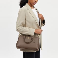 Refined pebble leather Inside multifunction pocket Zip-top closure fabric lining Handles with 4 1/4 drop Outside zip pocket Detachable strap with 22 drop for shoulder or crossbody wear 13 3/4 (L) x 7 3/4 (H) x 5 (W) Style No. CR156 Fall Shoulder Bag With Detachable Strap In Pebbled Leather, Fall Pebbled Leather Bag With Detachable Strap, Fall Bags With Detachable Strap In Pebbled Leather, Classic Fall Pebbled Leather Shoulder Bag, Classic Pebbled Leather Shoulder Bag For Fall, Fall Travel Satchel In Pebbled Leather, Pebbled Leather Satchel For Travel In Fall, Pebbled Leather Bag For Work In Fall, Fall Pebbled Leather Bag For Work