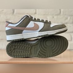 Nike Dunk Low Retro Premium Medium Olive Hemp Green Fq8250-200 Men Size 13 New Nike Dunks Olive Green, Nike Dunks Spartan Green, Nike Dunk Low Medium Olive, Nike Dunks Medium Olive, Nike Dunk Low Vintage Green, Nike Low Dunk, Cool Nike Shoes, Pretty Sneakers, All Nike Shoes