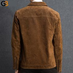 Check out this men's real leather jacket made from genuine pigskin leather brown denim jacket coat. The turn-down collar, single-breasted and vibrant, appealing solid pattern and color give your personality an attractive look. The vintage decoration appears chic and is perfect for an outing look. Make a jaw-dropping impression now. 

Specifications
Brand Name: GeraldBlack
Material: Pigskin
Collar: Turn-down Collar
Decoration: vintage
Detachable Part: NONE
Clothing Length: REGULAR
Lining Material Leather Trucker Jacket, Brown Denim Jacket, Aviator Leather Jacket, Personalized Jacket, Brown Denim, Coat For Men, Cowboy Shirt, Cowboys Shirt, Real Leather Jacket