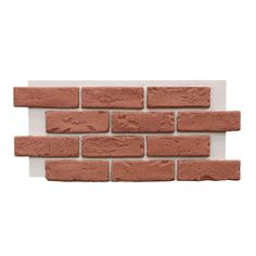 a brick wall that is made out of red clay and white bricks, with the corner section