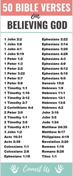 the 50 bible verses for believing god, with an image of two hands on each side