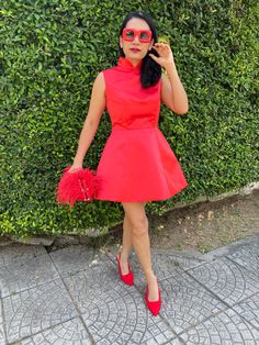 "Cheongsam cocktail mini dress,High neck qipao Chinese dress for women,Asian dress Gift for best friend Gift for daughter  ❤️Model is 5.5 ft.(165 cm.) wearing US6 (bust35\" waist 28\" hips 38\") In a world where tradition meets modernity, this Qipao short dress stands as a unique embodiment of cultural beauty. Seamlessly blending the classic Mandarin dress style with contemporary fashion, this piece is more than just a garment; it's a celebration of heritage and modern elegance. It is designed with a keen eye for detail, ensuring each dress resonates with the beauty of the wearer. - **Floral Elegance A floral dress that captures the essence of nature's beauty, featuring exquisite flower patterns that adorn the fabric, creating a stunning visual appeal. - **Cheongsam Mini Dress Plus Size Em Elegant Sleeveless Cheongsam For Evening, Elegant Sleeveless Evening Cheongsam, Sleeveless Mini Dress For Spring Banquet, Sleeveless Cheongsam For Evening, Spring Banquet Mini Length Sleeveless Dress, Spring Sleeveless Mini Dress For Banquet, Summer Wedding Dress With Stand Collar, Elegant Sleeveless Cheongsam For Party, High Neck Sleeveless Dress For Party