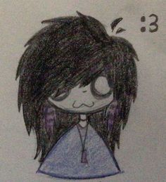 a drawing of a girl with her eyes closed and the number 3 above her head