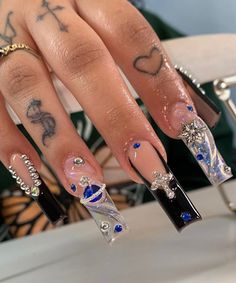 Acrylic Nails With Charms, Dr Tattoo