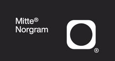 the logo for mitte & norgramm is shown in white on a black background