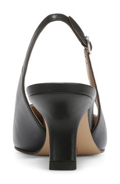 An adjustable slingback strap secures your stride in the airy elegance of a pointy-toe pump with a refined, minimalist design. 2 1/2" heel (size 8.5) Adjustable slingback strap with buckle closure Leather or synthetic or genuine calf hair (Vietnam) upper/synthetic lining and sole Imported Modern Slingback Pumps With 4-inch Heel, Modern Leather Slingback Pumps With 4-inch Heel, Office Slingback Pumps With 4-inch Heel, Office Slingback Pumps With Padded Heel, Classic Closed Toe Slingback Pumps With Deep Heel Cup, Sleek Leather Slingback Pumps With Almond Toe, Sleek Slingback Pumps With Padded Heel, Modern Slingback Pumps With 4-inch Heel And Pointed Toe, Classic Slingback Sandals With 4-inch Heel