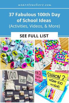 Are you looking for exciting ways to mark the 100th day of school for your students? 💭 We've got you covered! 😄 Check out our collection of 37 fabulous ideas, including activities, videos, and more! 🎬🌟 Make the 100th day of school a memorable one! See Full List! 👉 Ideas For 100th Day Of School, 100th Day Of School Crafts, Game Based Learning, Classroom Management Tips, Teaching Inspiration, 100th Day Of School