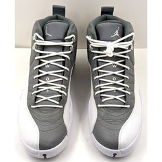 Nike Air Jordan 12 Retro Stealth Ct8013-015 White Cool Grey Men's Size 13 Brand New With Original Box 100% Authentic Jordan Shoes With White Sole, Lace-up Jordan Shoes With White Sole, Sports Jordan Lace-up Shoes, Synthetic Lace-up Jordan Shoes, Sports Lace-up Jordan Shoes, Gray Low-top Jordan Shoes With Laces, Gray Jordan Shoes With Laces, Gray Lace-up Jordan Sports Shoes, Lace-up Basketball Shoes With White Sole And Laces