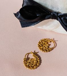 Loida Creolla Earrings – Sinta & Co. 1800s Philippines, Ilocos Sur, Upcycled Vintage Jewelry, Gold Filigree, Metal Casting, Upcycled Vintage, Heart Of Gold, Gold Plated Jewelry, Jewelry Plate