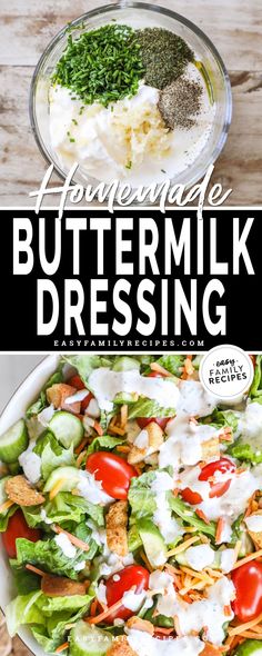 this homemade buttermilk dressing is the perfect side dish for any meal