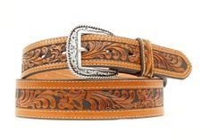 Ariat Men's Embossed Inlay Belt, Tan, A1015008 Ariat Belts, Tan Belt, Mens Belt, Stylish Men Casual, Tractor Supply, Suspender Belt, Tooled Leather, Leather Logo, Purse Jewelry