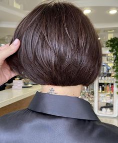 A Line Bob With Layers, Sleek Short Bob, Bob With Layers, Line Bob, Undercut Bob Haircut, Red Balayage Hair, A Line Bob, Line Bob Haircut, Stacked Haircuts