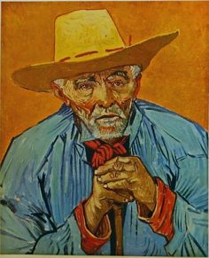 an old man wearing a cowboy hat and holding a cane in his right hand while looking at the camera